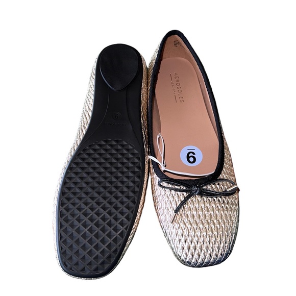 NEW Aerosoles Katalina Comfort Flat - Gold Bow - Picture 8 of 9